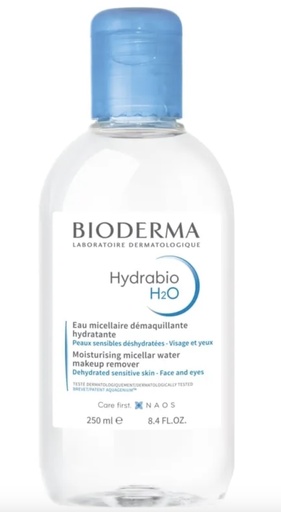 [E-COM22] Bioderma HYDRABIO H2O - Eau Micellaire Démaquillante Hydratante - Visage et Yeux - Peaux Sensibles Déshydratées, 250ml